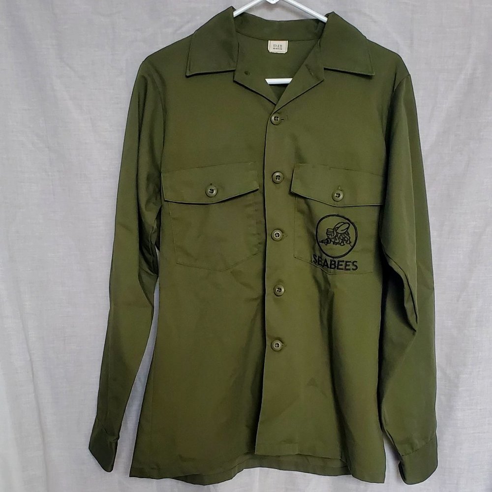 80's/90's U.S. Navy Seabees uniform shirt - EXCELLENT CONDITION - medium